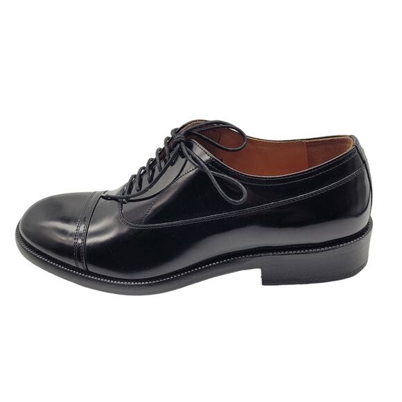 Maison Margiela Paris NIB Plain Leather Oxford Shoes In Black Lace Up Size 40